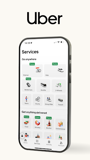 Uber - Жол жүру тапсырысын беріңіз